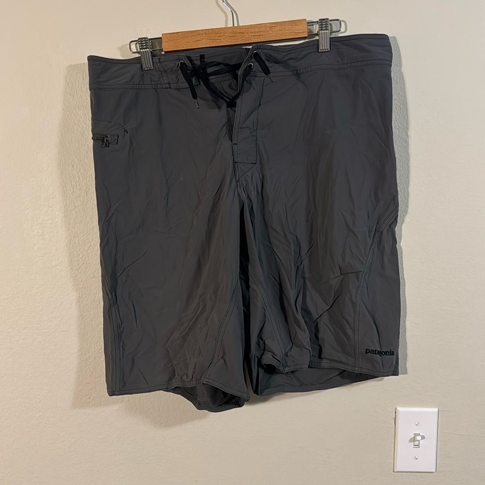 Patagonia swim trunks/board shorts. Grey, 36